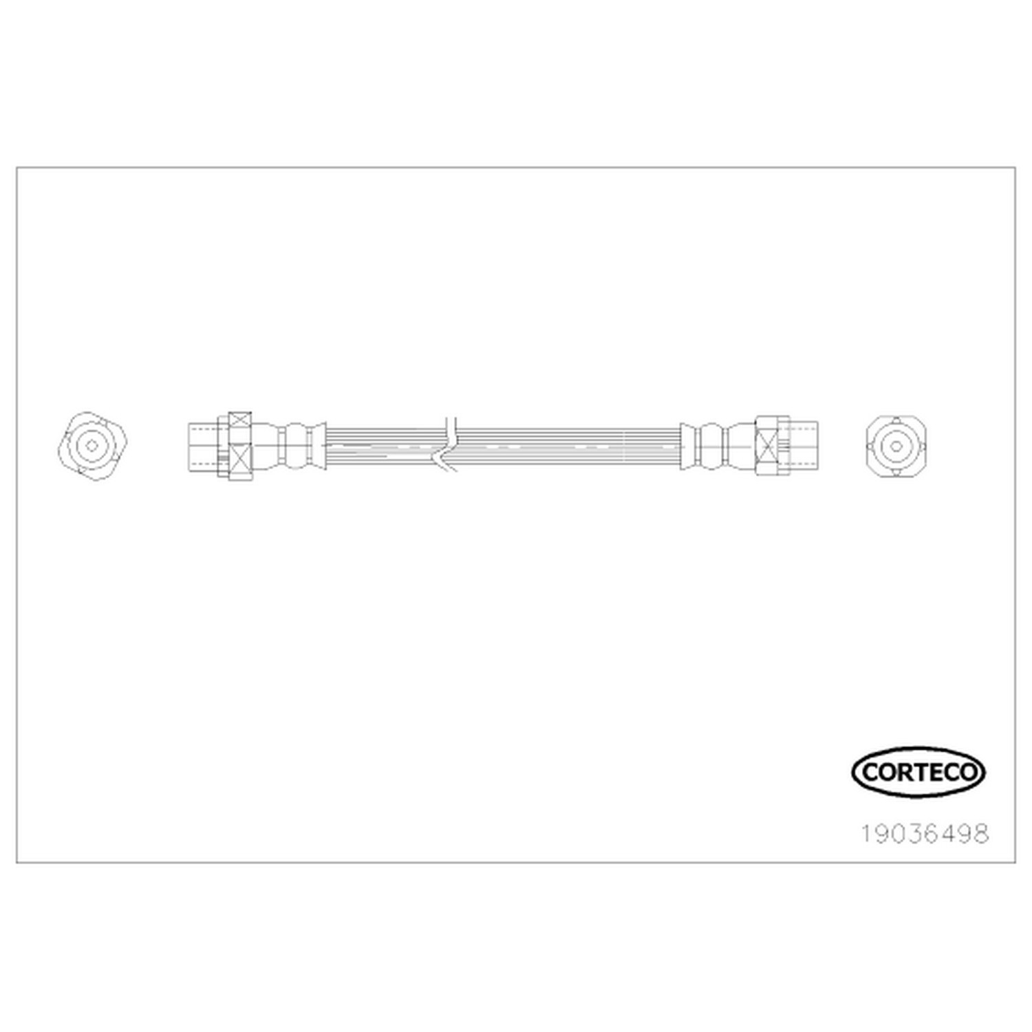 Brake Hose Corteco 338-19036498