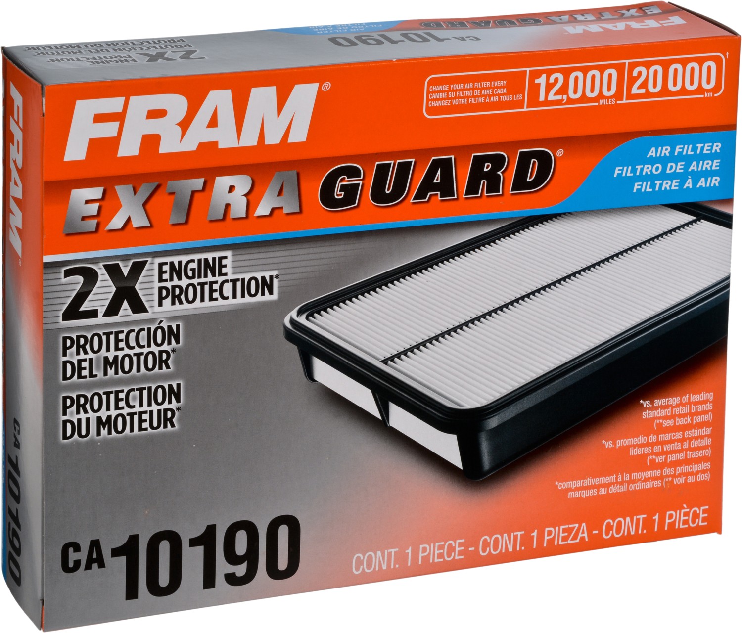 FRAM, CA10190, Air Filter Fram 108-CA10190
