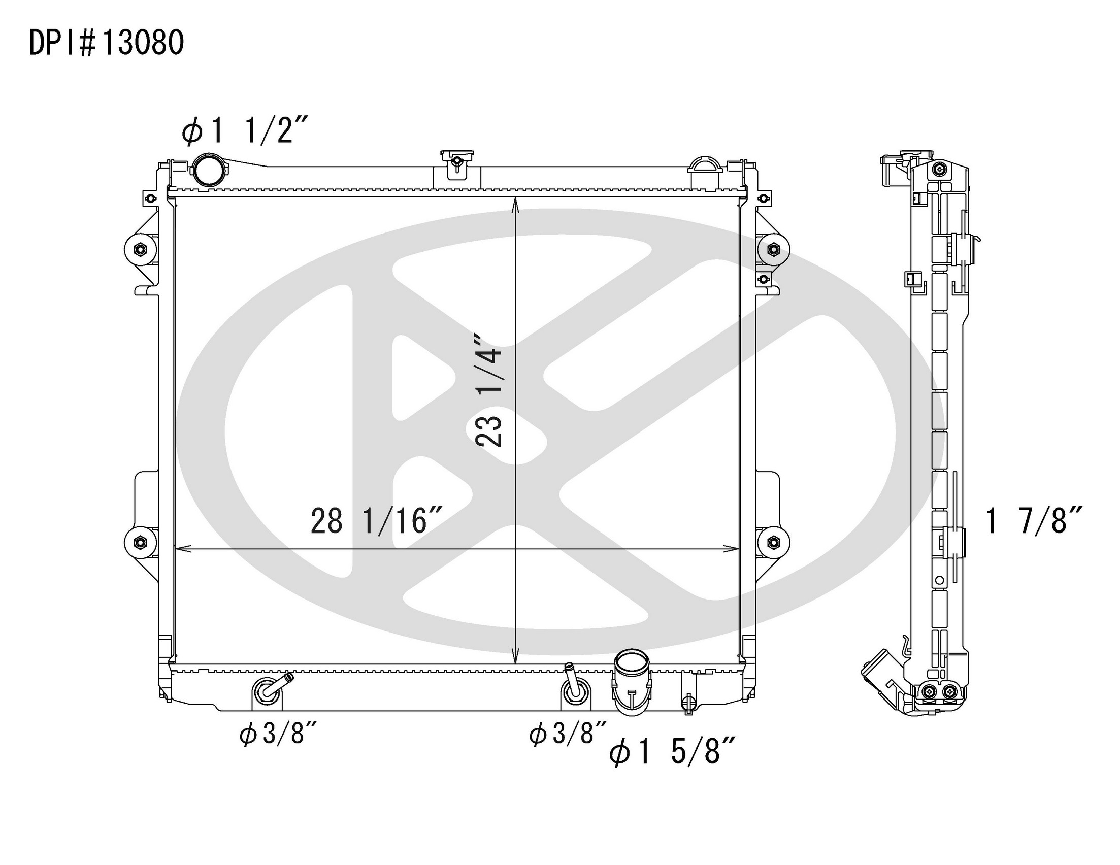 Koyorad Radiator A13080 Koyorad 361-A13080