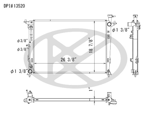 Koyorad Radiator A13520 Koyorad 361-A13520