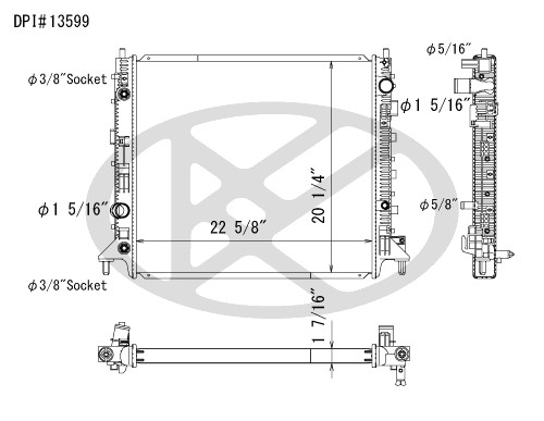 Koyorad Radiator A13599 Koyorad 361-A13599