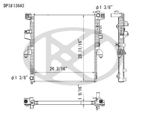 Koyorad Radiator A13643 Koyorad 361-A13643