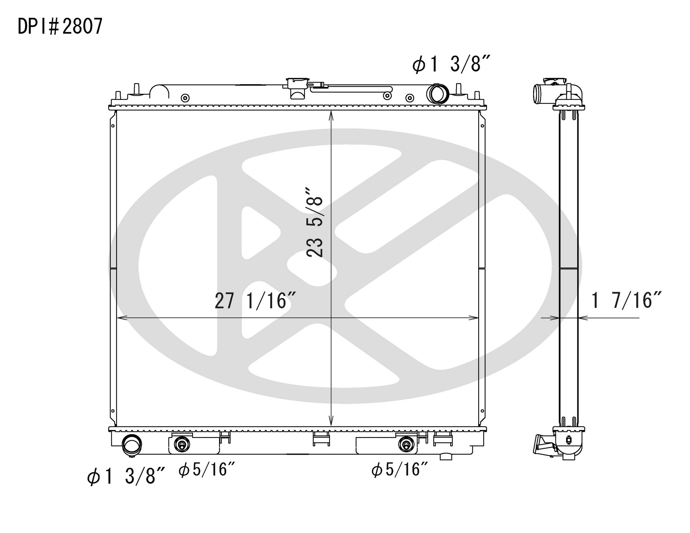 Koyorad Radiator A2807 Koyorad 361-A2807