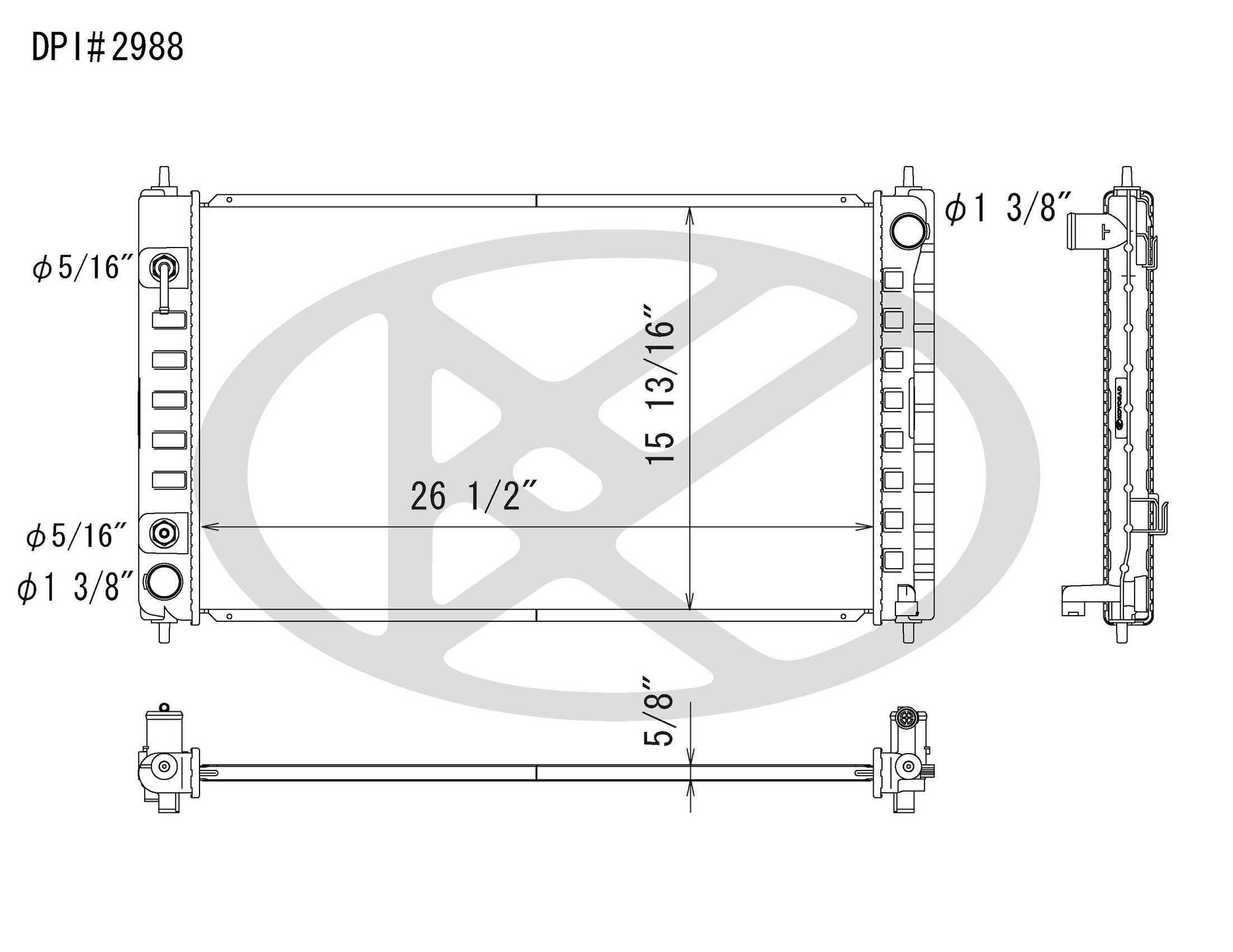 Koyorad Radiator A2988 Koyorad 361-A2988