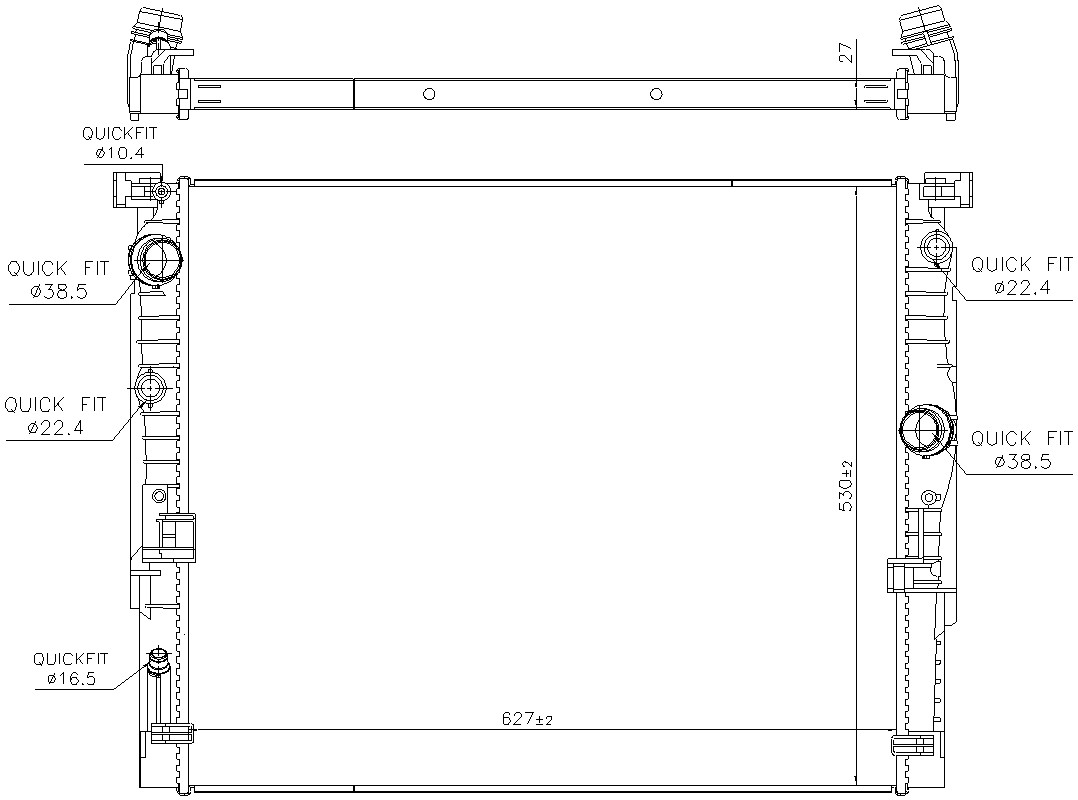 Auxiliary Radiator Nissens 327-606236