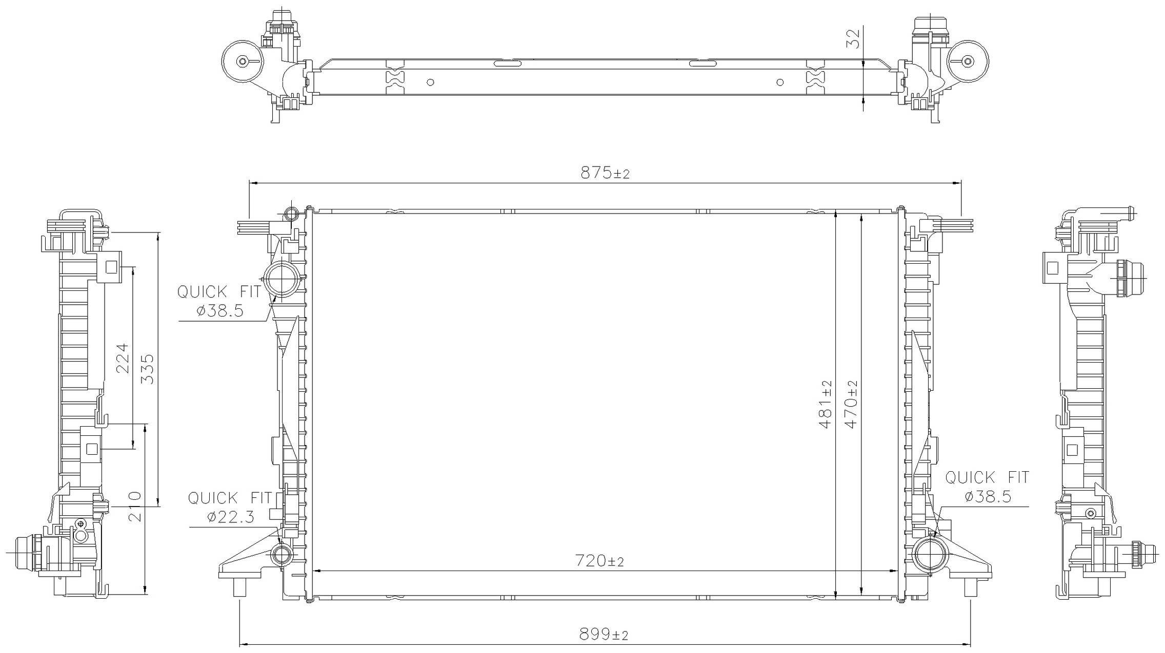 Auxiliary Radiator Nissens 327-606578