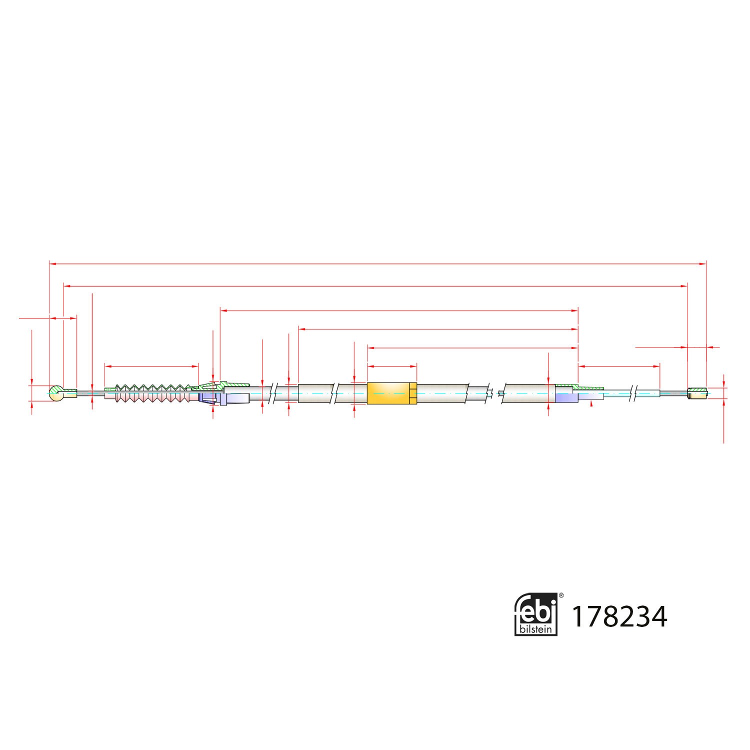 Brake Cable Febi-Bilstein 766-178234