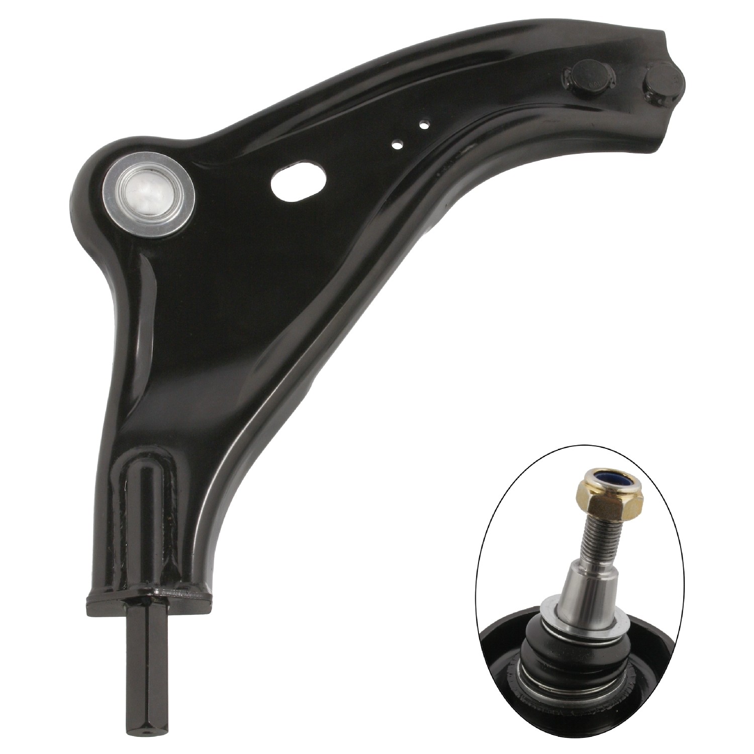Control Arm without bush, with joint and lock nut Febi-Bilstein 766-36141