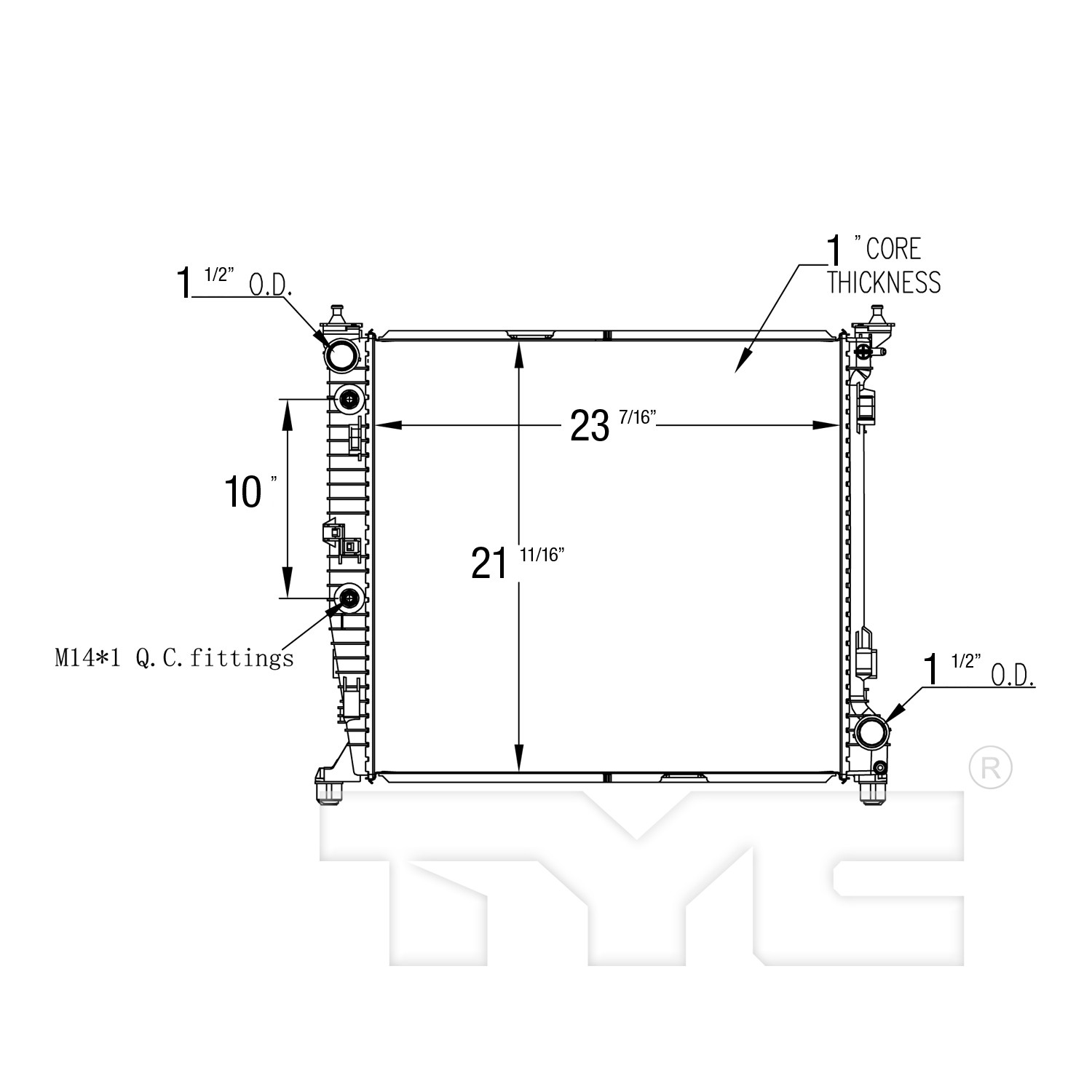 TYC Radiator Assembly TYC 105-13505