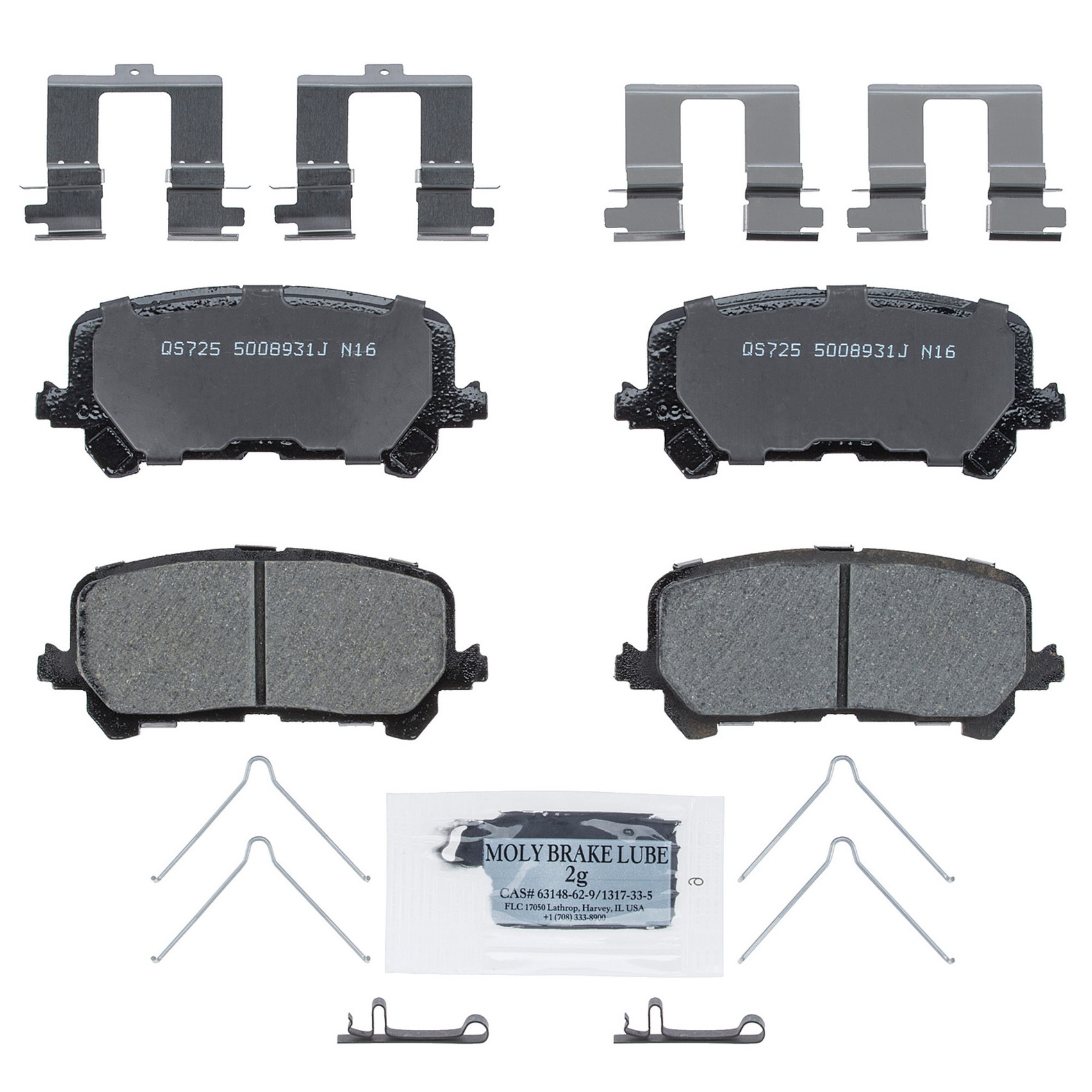 QuickStop Rear Disc Brake Pad Set Ceramic Wagner Brake 621-ZD1724