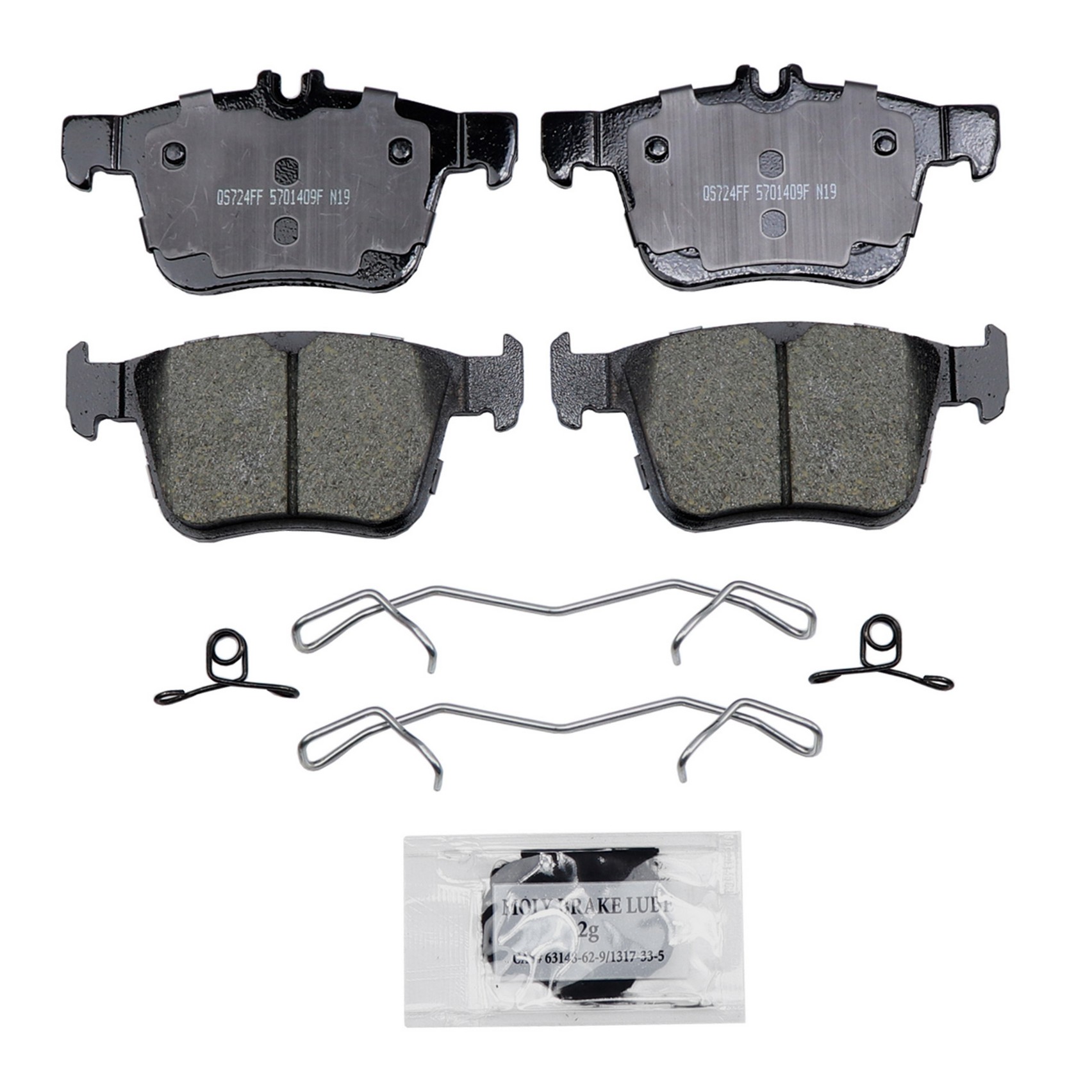 QuickStop Rear Disc Brake Pad Set Ceramic Wagner Brake 621-ZD1761