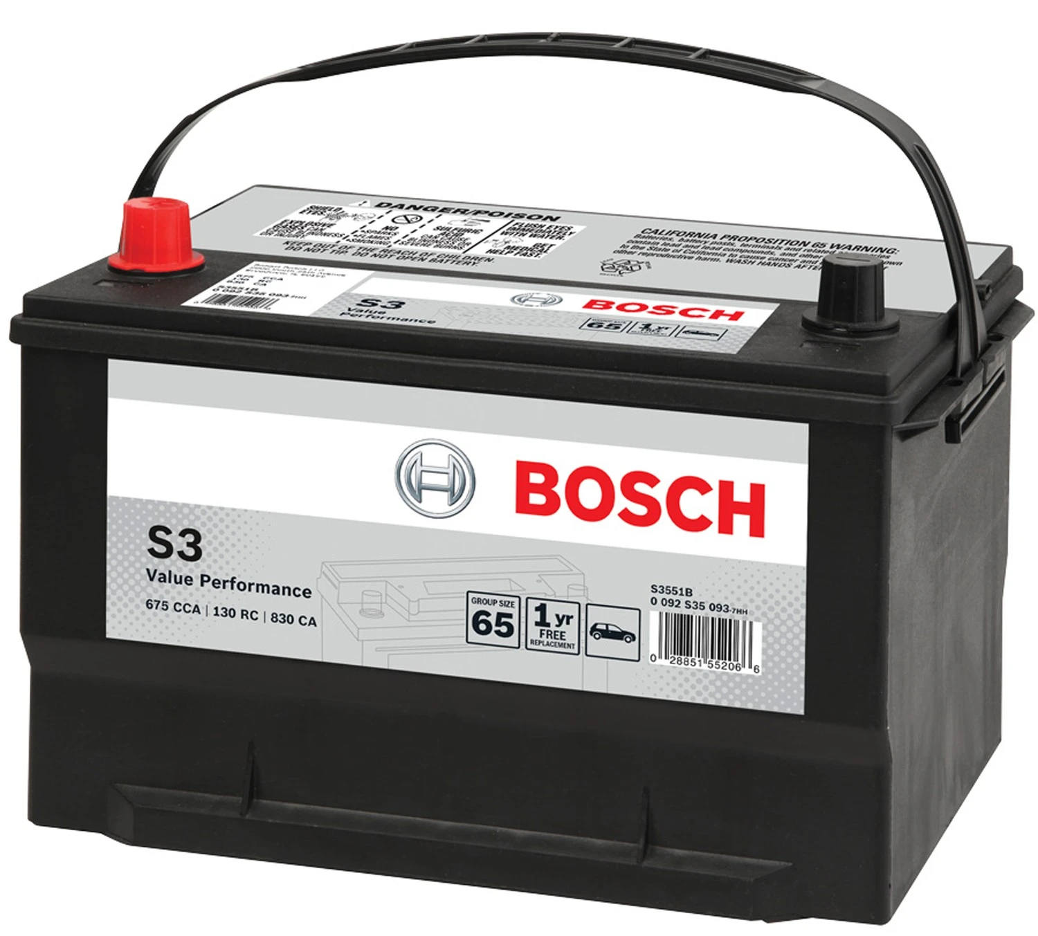 Bosch Value Performance Starter Battery Bosch 284-S3551B
