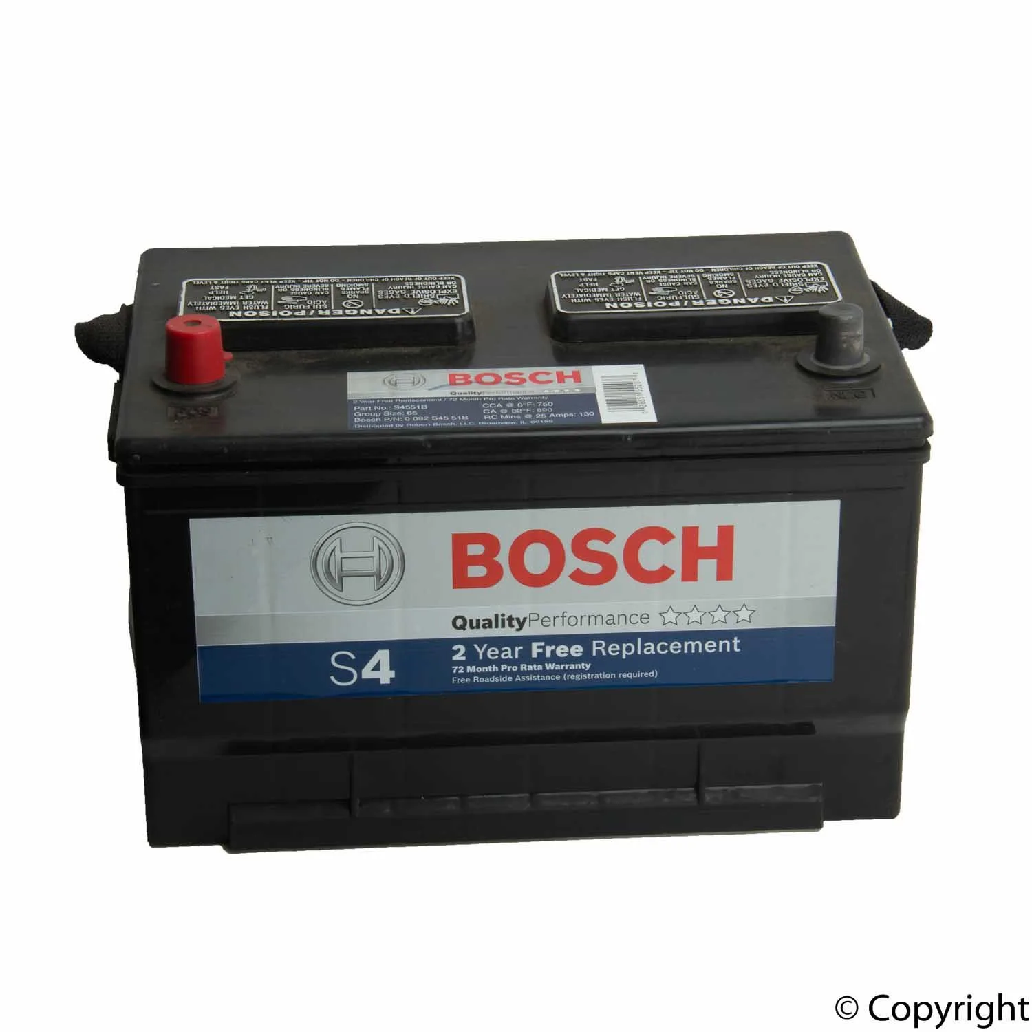 Bosch Quality Performance Starter Battery Bosch 284-S4551B