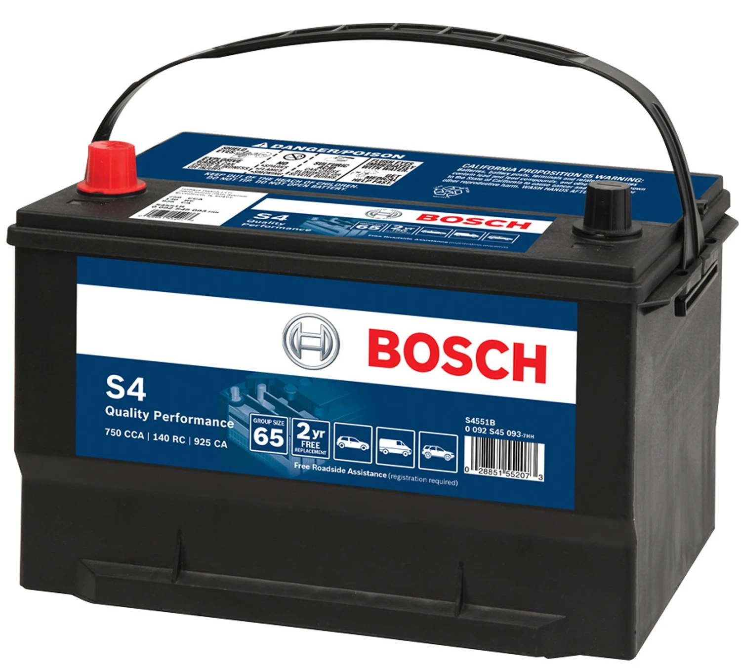 Bosch Quality Performance Starter Battery Bosch 284-S4563B