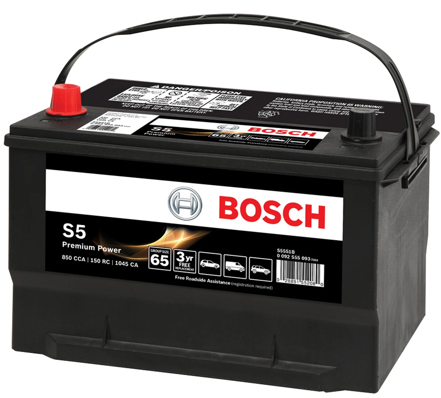 Bosch Premium Performance Starter Battery Bosch 284-S5522B