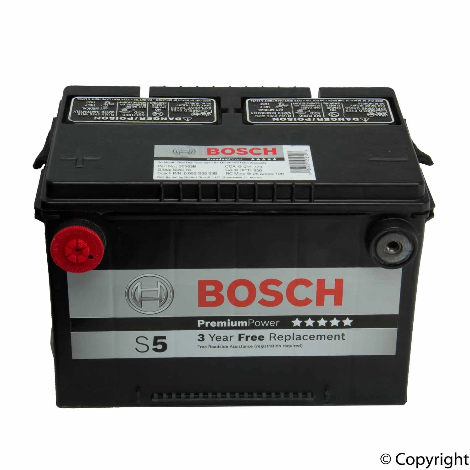Bosch Premium Performance Starter Battery Bosch 284-S5563B