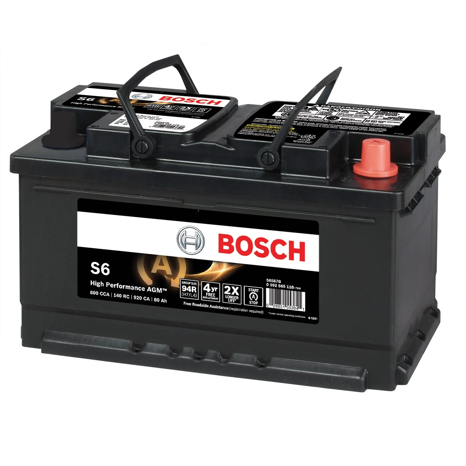 Bosch High Performance Starter Battery Bosch 284-S6587B for 2024 Buick Envision