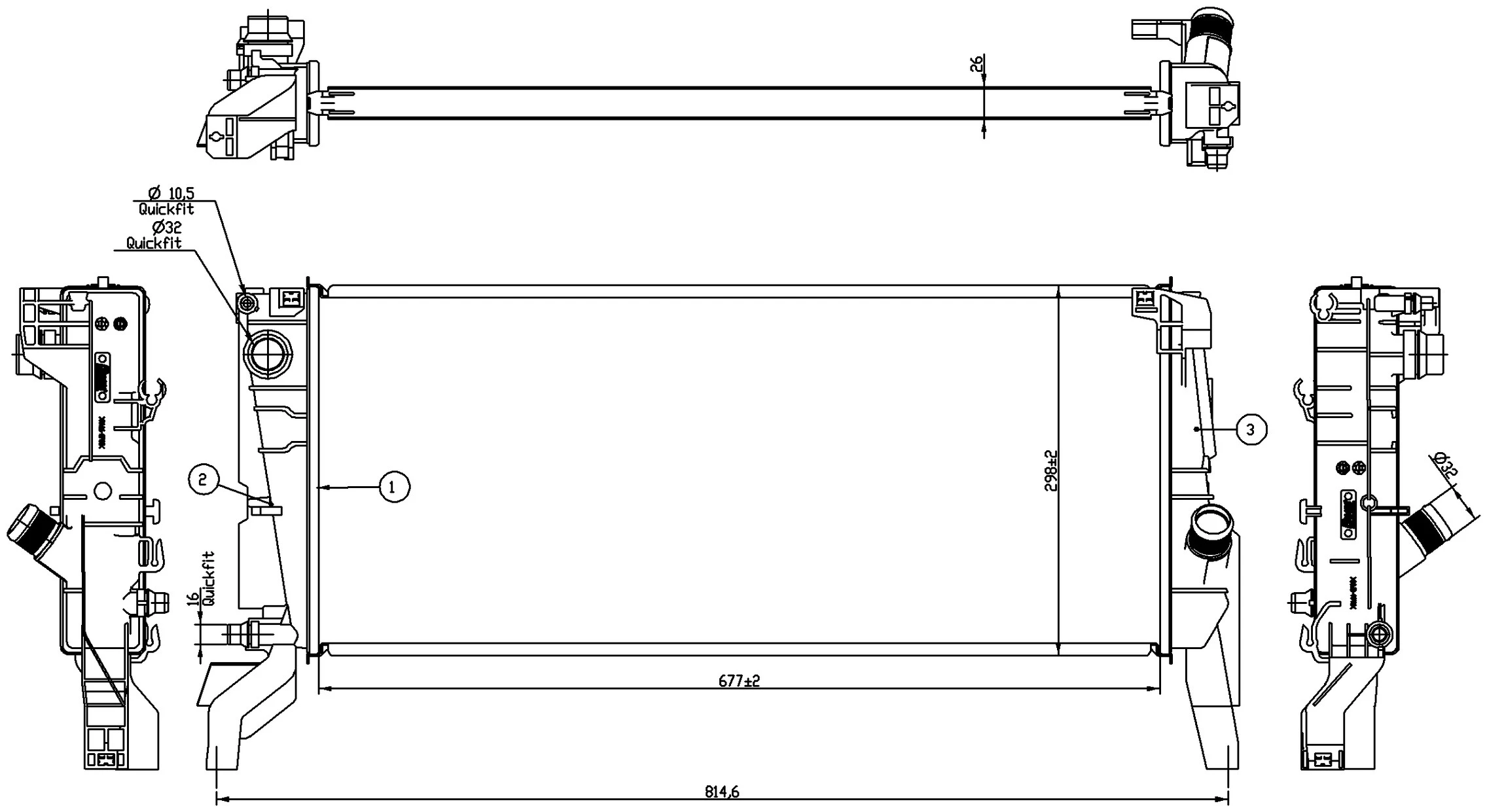 Radiator Nissens 327-606246